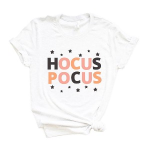 Simply Sage Market Women's Hocus Pocus Colorful Stars Short Sleeve Graphic Tee - 1 of 4