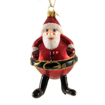 Morawski 5.5" Standing Roly Poly Santa Ornament Christmas Traditional  -  Tree Ornaments