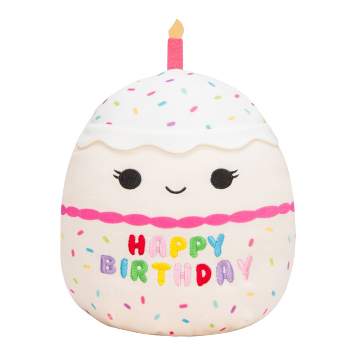 Squishmallows 14" Lyla Vanilla Cake with Candle
