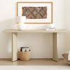 NicBex 63" Extra-Long Modern Console Table with Geometric Legs, Wood Veneer Entryway Table with Shelf, TV Stands for Living Room, Entryway - 2 of 4