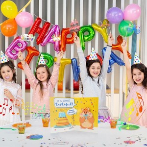 Animated Birthday Card with Wobbling Hamster, Pop Up Cake Heist Surprise Funny Interactive Greeting Card for Kids, Adults, Friends, Women - 1 of 4