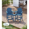 GardenJoy HDPE Tall Adirondack Bar Chair Set with 2-Layer Table & Umbrella Hole - 2 of 3