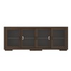 Famapy Industrial TV Stand for living Room: Sliding Glass Doors, Adjustable Shelves, Space - Smart Design Media Console - 4 of 4