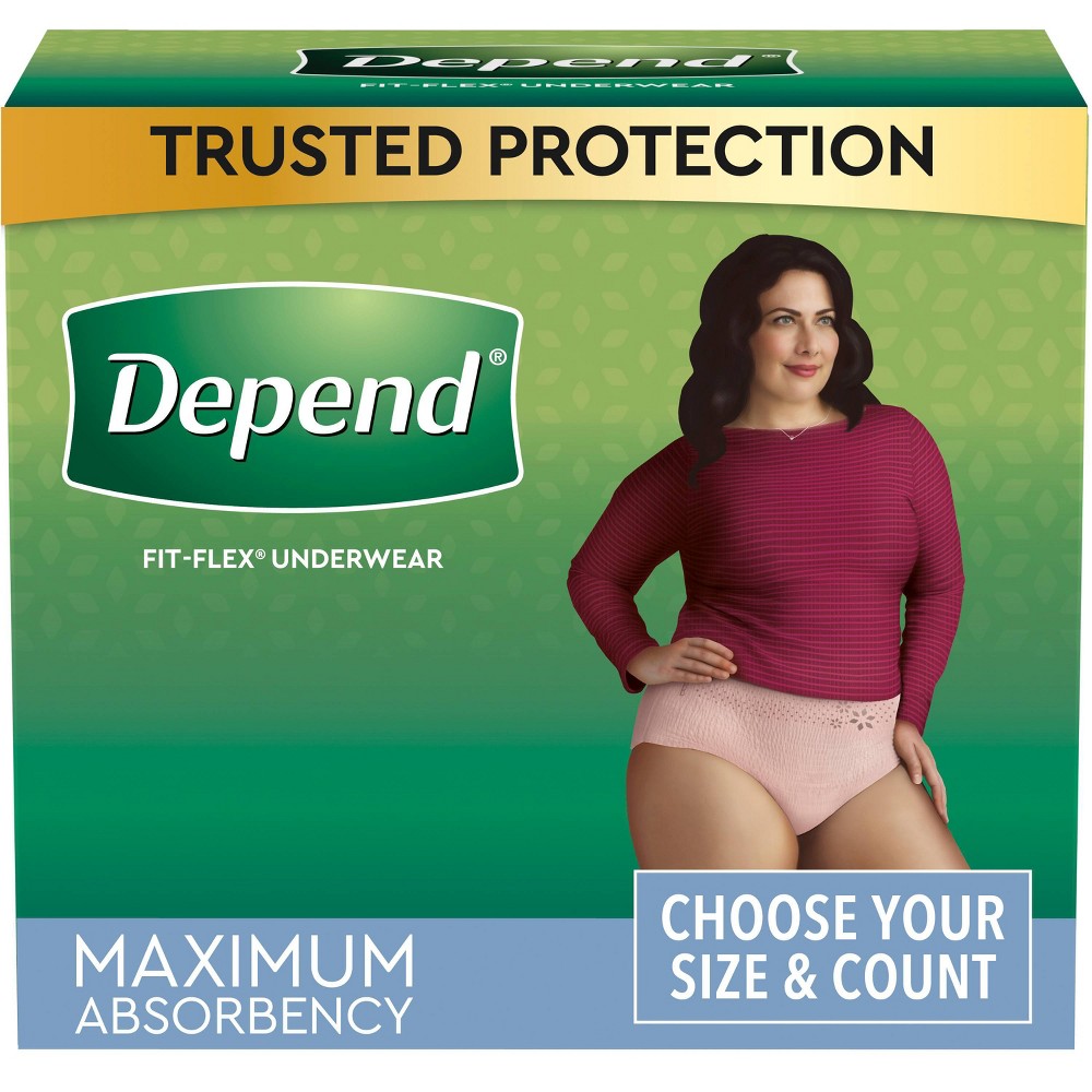 Depend Fit-Flex Incontinence & Postpartum Underwear for Women Large (84 ct.)