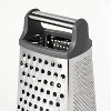 Stainless Steel Box Grater with Removable Bottom Container and Lid  Silver/Gray - Figmint™