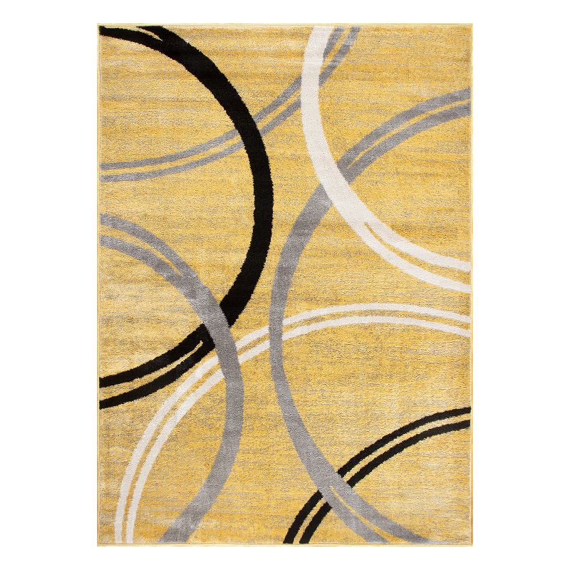 World Rug Gallery Contemporary Abstract Circles Design Area Rug, 1 of 7