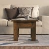 vidaXL Coffee Table Smoked Oak 21.7"x21.7"x16.5" Engineered Wood - 3 of 4