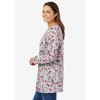 Woman Within Perfect Printed Long-Sleeve V-Neck Tee - 4 of 4