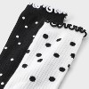 Women's Lettuce Edge Polka Dot 2pk Crew Socks - Auden™ 4-10 - 3 of 3