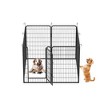 8 Panels Heavy Duty Metal Playpen with door,39.37"H Dog Fence Pet Exercise Pen for Outdoor, Indoor - 3 of 4