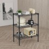 INFURNIC Utility Storage Shelves Standing 3 Tier Adjustable Metal Wire Racks, Storage Shelf Unit, Heavy Duty Shelf Organizer, Black, 13.8"*23.6"*30" - 4 of 4