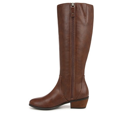 Whiskey Faux Leather Knee-High Zip-Up Boots