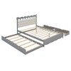Whisen Queen Size Wooden Storage Platform Bed with 2 Big Drawers, USB Ports and Trundle - 4 of 4