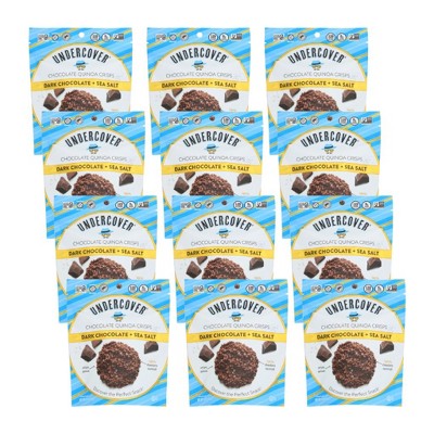 Undercover Dark Chocolate and Sea Salt Chocolate Quinoa Crisps - Case of 12/2 oz