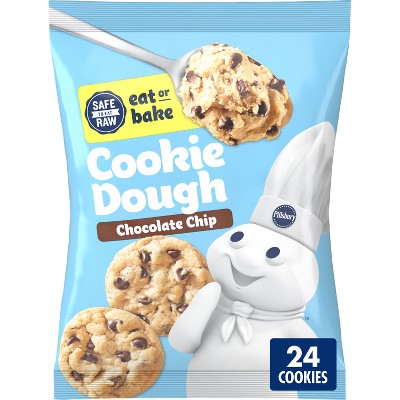 Pillsbury Chocolate Chip Cookie Dough - 16oz/24ct: No Artificial Preservatives, No High Fructose Corn Syrup