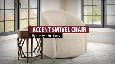 Khaki Velvet Barrel Swivel Accent Chair with Wood Frame