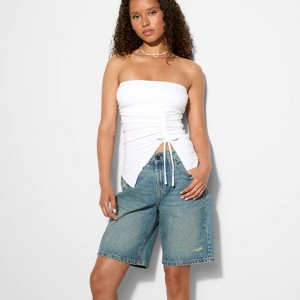 Women's Asymmetrical Slim Fit Tube Top - Wild Fable™ - 1 of 4
