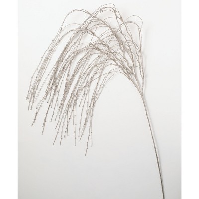 Sullivans Artificial Glittered Willow Spray 41.5"H Silver