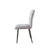 ModernLuxe Set of 2 Dining Chairs Velvet Upholstered Accent Chairs with Soft Cushioned Seat & Iron Frame, Armless Chairs Arm Chairs, Yellow/Gray - 4 of 4