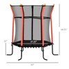 VisioGear Trampoline, Kids Trampoline with Safety Enclosure, Round Bouncer with Net for Indoor Outdoor, Red, 63"*63"*64.3" - 2 of 4