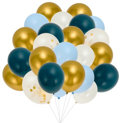 Unique Bargains Latex Party Balloons with Ribbon 10 inch 20 Pcs