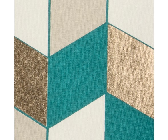 Rachel Kate Geometric Throw Pillow Teal