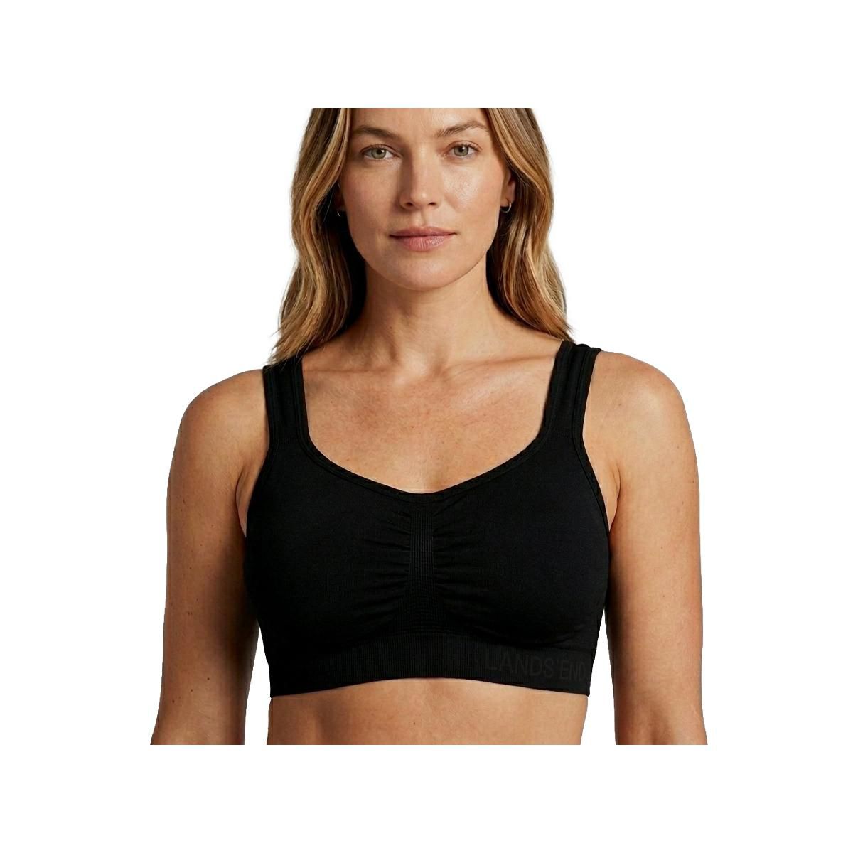 Lands' End Womens Bralette Soft Fit Seamless