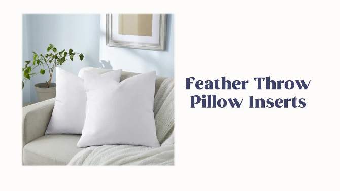 Peace Nest 2 Pack Feather Down Throw Pillow Inserts, 2 of 8, play video
