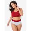 Comfort Choice Plus Size Full Coverage Stretch Cotton Color Block Brief 3-Pack - 3 of 4