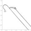 Black Bow Jewelry 1.25mm 14k White Gold Adjustable Flat Cable Chain Necklace - 2 of 4
