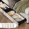 Vynxaria Queen Size Upholstered Platform Storage Bed Frame - 2 of 4