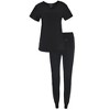 JEFFRICO Scrubs For Women Scrub Set V-Neck Scrub Top and Jogger Scrub Pants Lightweight 4 Way Stretch Soft 5 Pockets - 2 of 4
