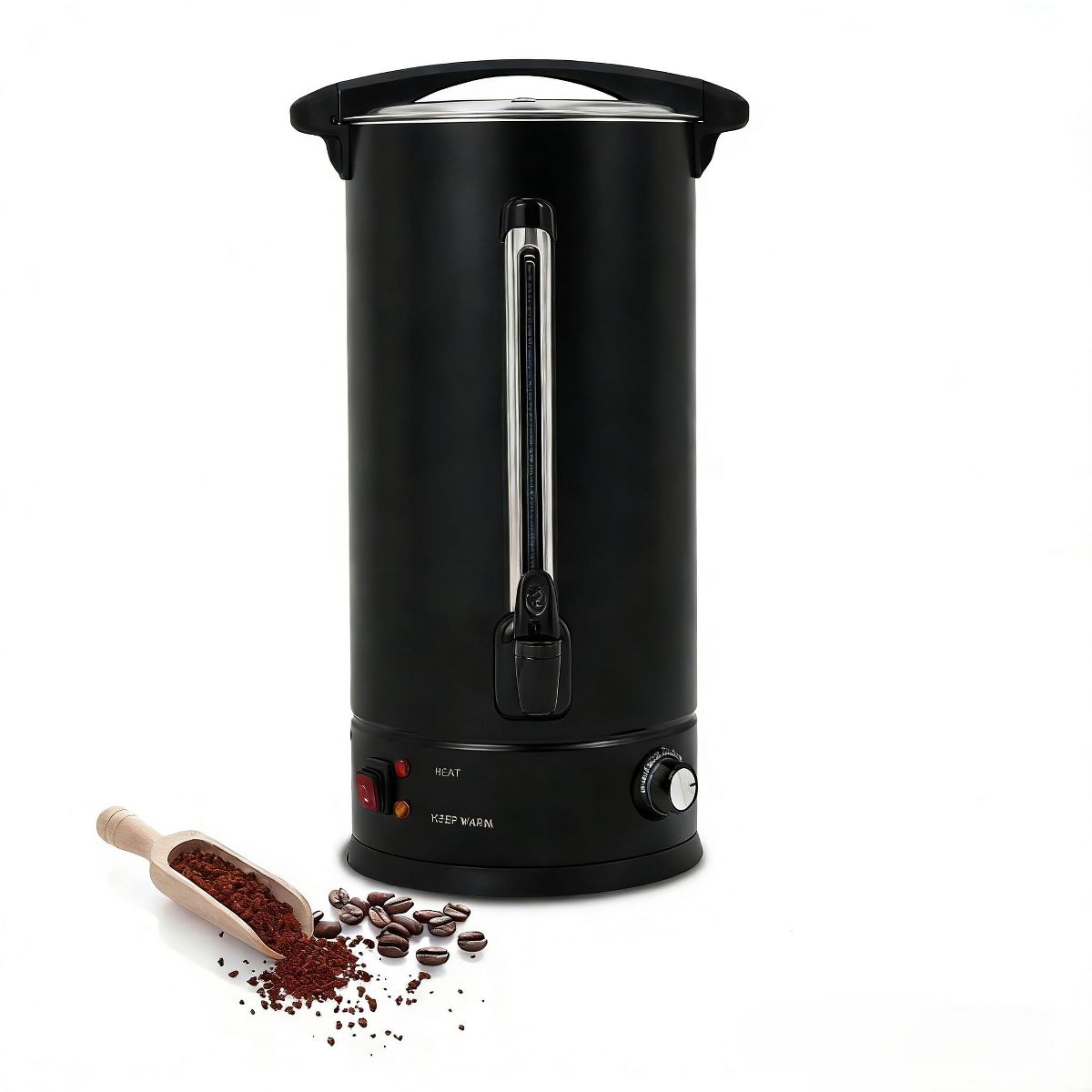 Garvee 110-Cup Stainless Steel Coffee Urn, 16L Double Wall Insulation Hot Beverage Dispenser with Faucet for Party Buffet – Black - thumbnail 9
