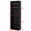 PDTEND Multi-Functional 8-Layer Bookcase with Adjustable Shelves - Detachable into Two 4-Layer Storage Racks for Home & Office - 4 of 4