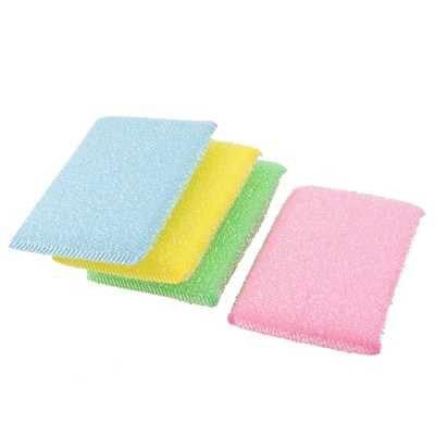 Unique Bargains Non-Scratch Scouring Sponge Scrub Pads Kitchen Cleaning  Pads Green 15Pcs