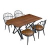 5-Piece Dining Set,Dining Set With Metal Legs,Dining Table Set For 4,Dining Set Of 4 Chairs,Indoor Dining Set For Dining Room-Cuddlewood - 2 of 4