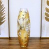 Slickblue Gold Gilded Glass Vase, Smooth Oval Shape, Coffee Table Decor, Bullet Style, Clear Gold, Color & Size Options - 4 of 4