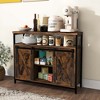 Costway Industrial Buffet Sideboard Cabinet with Spacious Table Top Adjustable Shelves - image 2 of 4