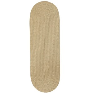 Colonial Mills Reversible Flat-Braid (Oval) Runner Braided Runner, Linen 2'4"x5', Oval Shape - 1 of 3