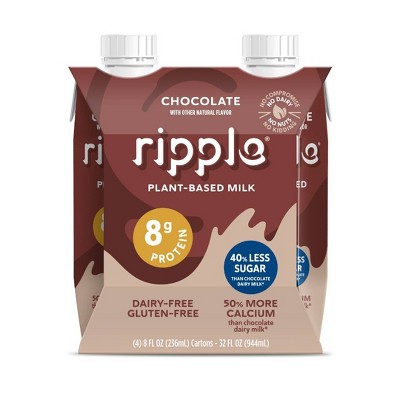 Ripple On the Go Chocolate Dairy Free Pea Milk - 4pk/8 fl oz