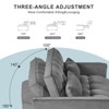 PexFix 3 in 1 Convertible Sleeper Sofa Bed Pull Out Couch Adjustable Backrest Velvet Loveseat Futon Sofa with Pillows for Living Room Dark Gray - 3 of 4