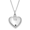 Black Bow Jewelry Sterling Silver Antiqued Grieving Heart Ash Holder Necklace, 18 Inch - 2 of 4