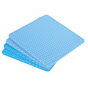 Unique Bargains Silicone Heat Resistant Multi-purpose Trivet Mat 4 Pcs - 1 of 4