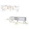 CAVINAS Hairpin Legs TV Stand with 2 Doors and Open Shelves Modern Entertainment Center for Living Room - 3 of 4