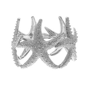 Anna-Kaci Women's Starfish Design Elastic Cuff Bracelet Beach Inspired Jewelry - 1 of 4
