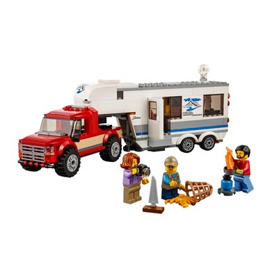 lego city great vehicles pickup & caravan 60182