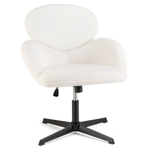 Costway Criss Cross Chair Swivel Cross Legged Chair with Adjustable Height for Home Office - 1 of 4