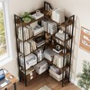 Garvee Corner Bookshelf Industrial Corner Bookcase, l Shaped Bookshelf  5 Tier/7 Tier Corner Shelf with Beaded Design and Adjustable Feet - 3 of 4