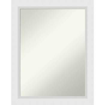 22" x 28" Non-Beveled Blanco White Wood Wall Mirror - Amanti Art