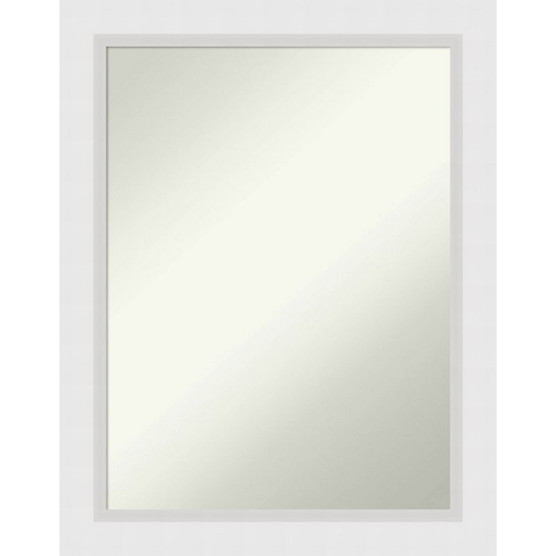 22&#34; x 28&#34; Non-Beveled Blanco White Wood Wall Mirror - Amanti Art, 1 of 11
